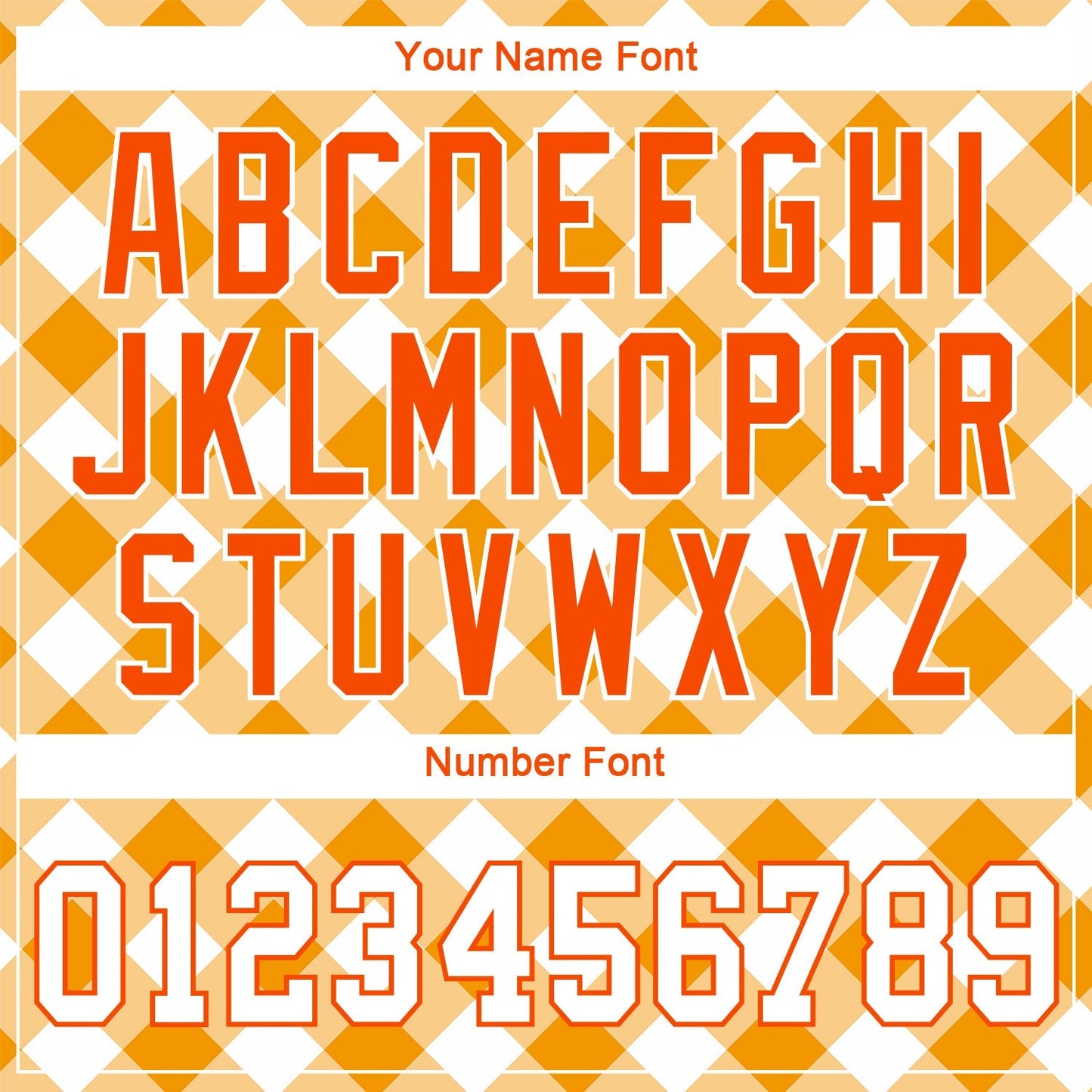 Custom White White-Orange 3D Pattern Design Orange Plaid Authentic Baseball Jersey baseball jersey product view 5