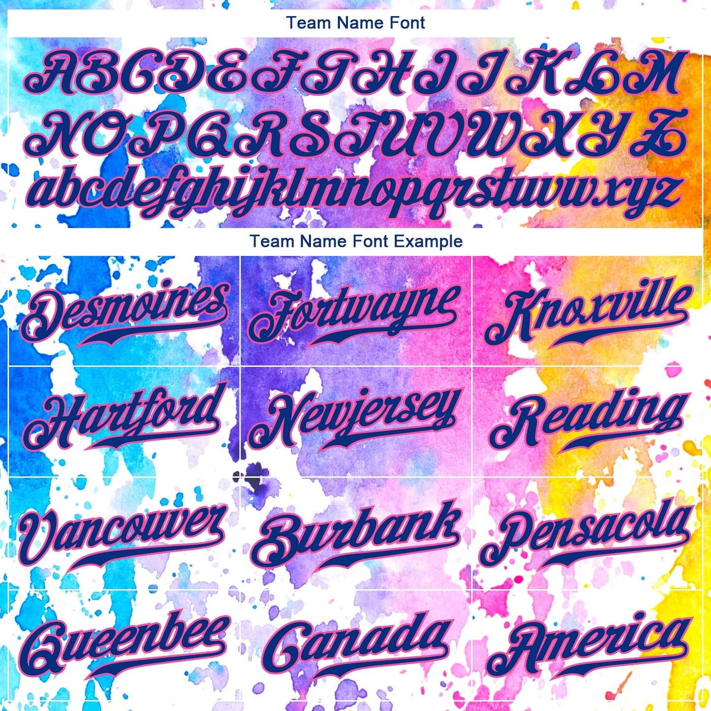 Custom White Royal-Pink 3D Pattern Design Watercolor Authentic Baseball Jersey baseball jersey product view 5