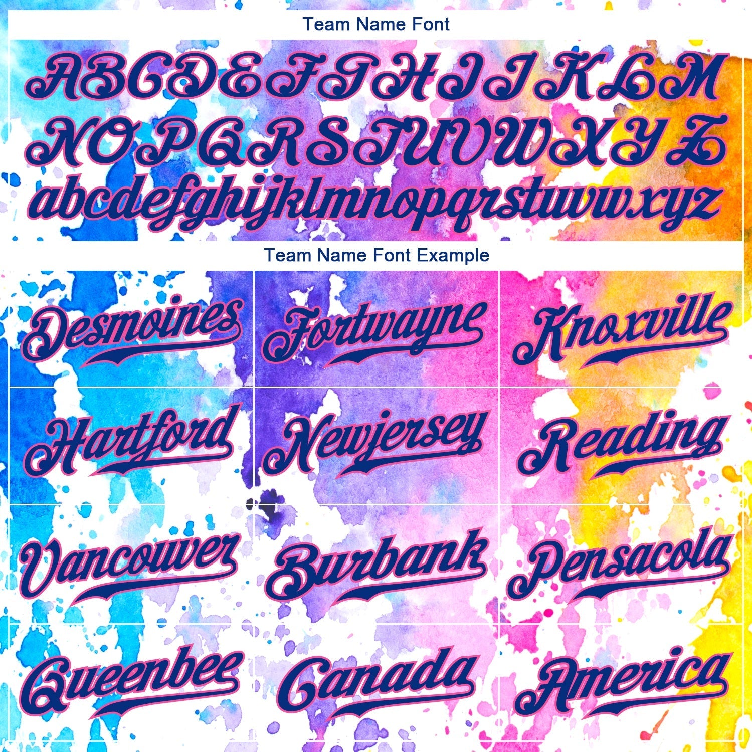 Custom White Royal-Pink 3D Pattern Design Watercolor Authentic Baseball Jersey baseball jersey product view 5
