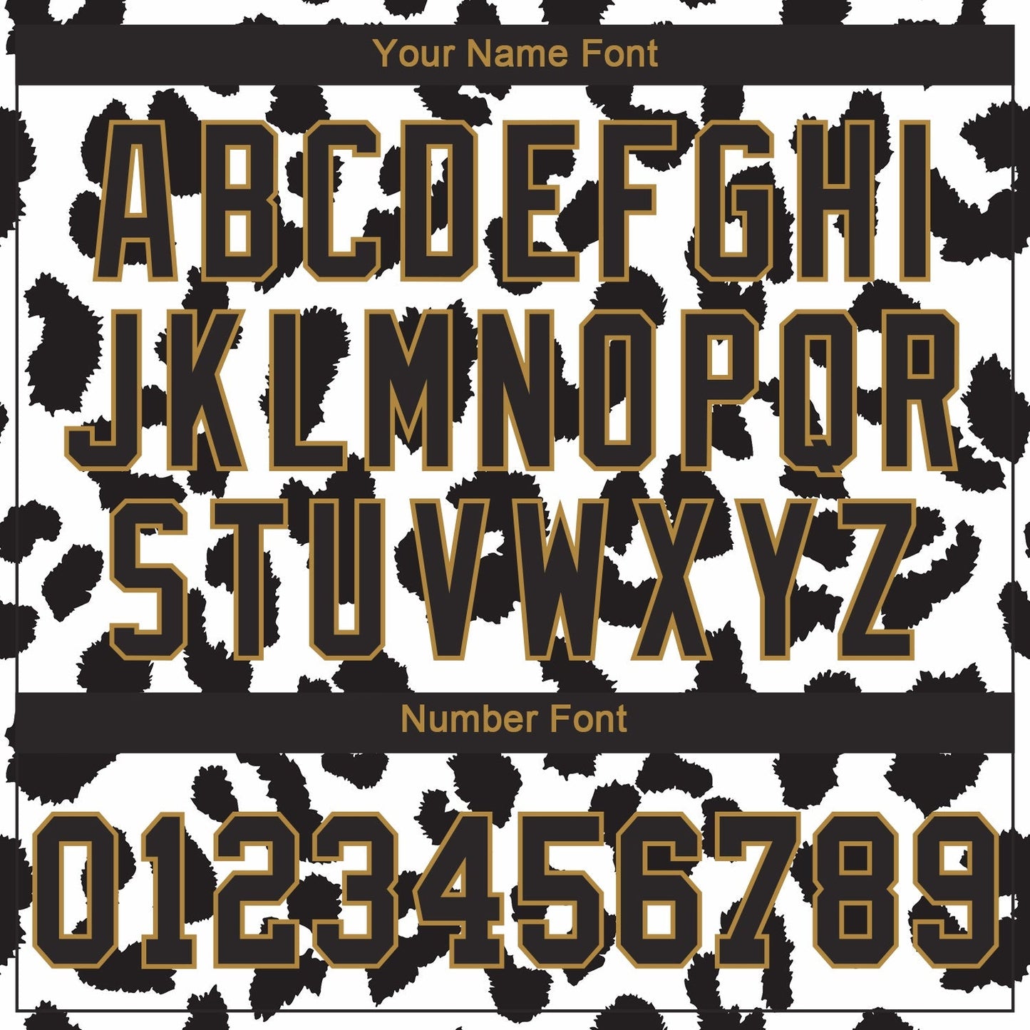 Custom White Black-Old Gold 3D Pattern Design Leopard Authentic Baseball Jersey baseball jersey product view 5