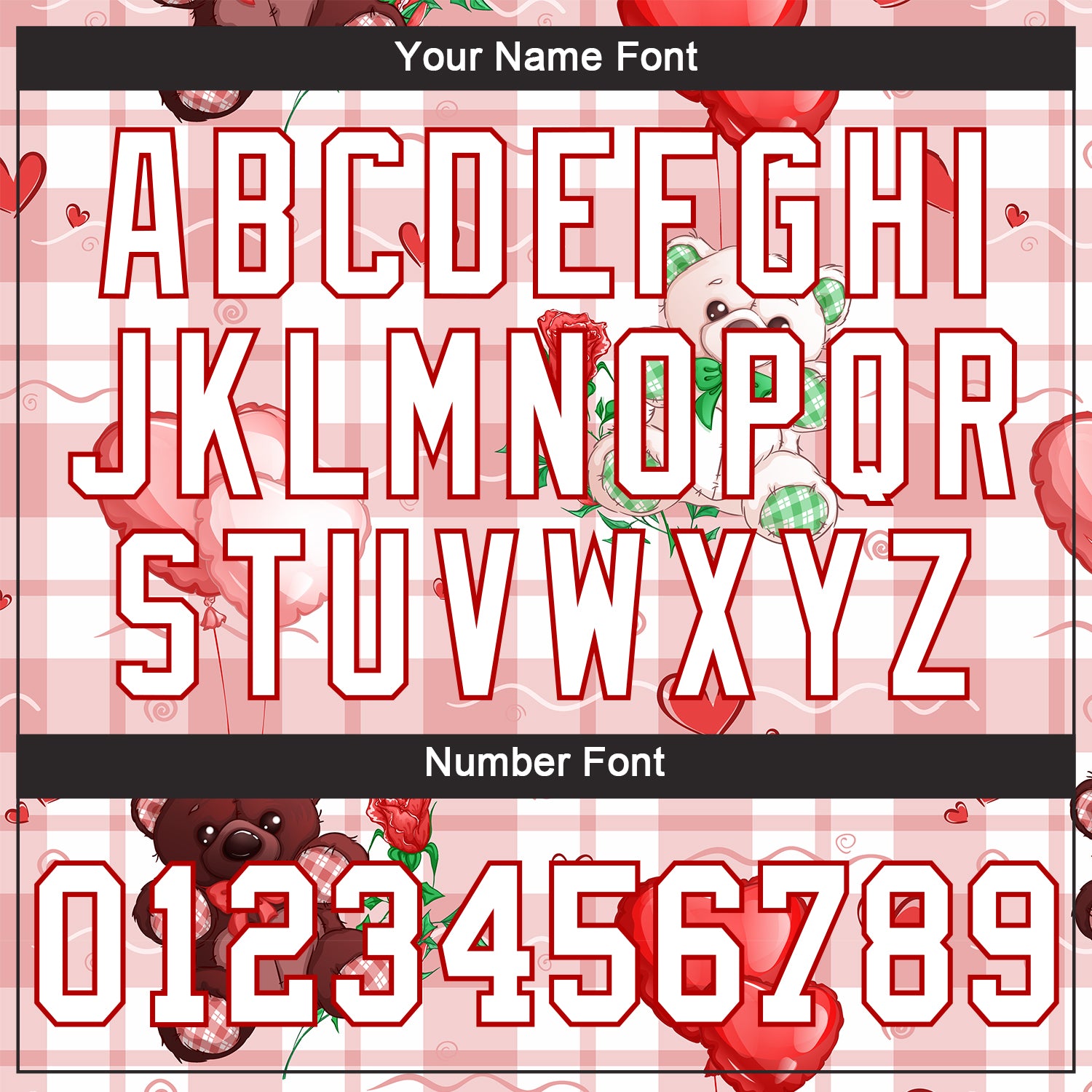 Custom White White-Red 3D Pattern Design Teddy Bears Authentic Baseball Jersey baseball jersey product view 5