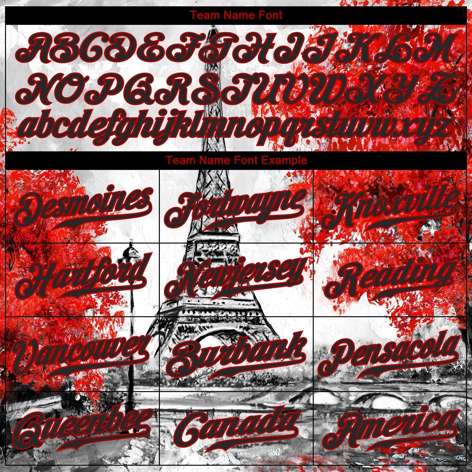 Custom White Black-Red 3D Pattern Design Eiffel Tower Authentic Baseball Jersey baseball jersey product view 4