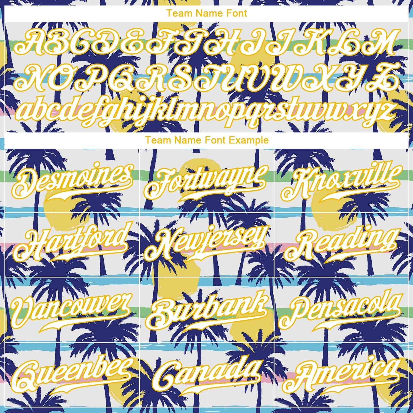 Custom White Gold-White 3D Pattern Design Hawaii Palm Trees Authentic Baseball Jersey baseball jersey product view 4