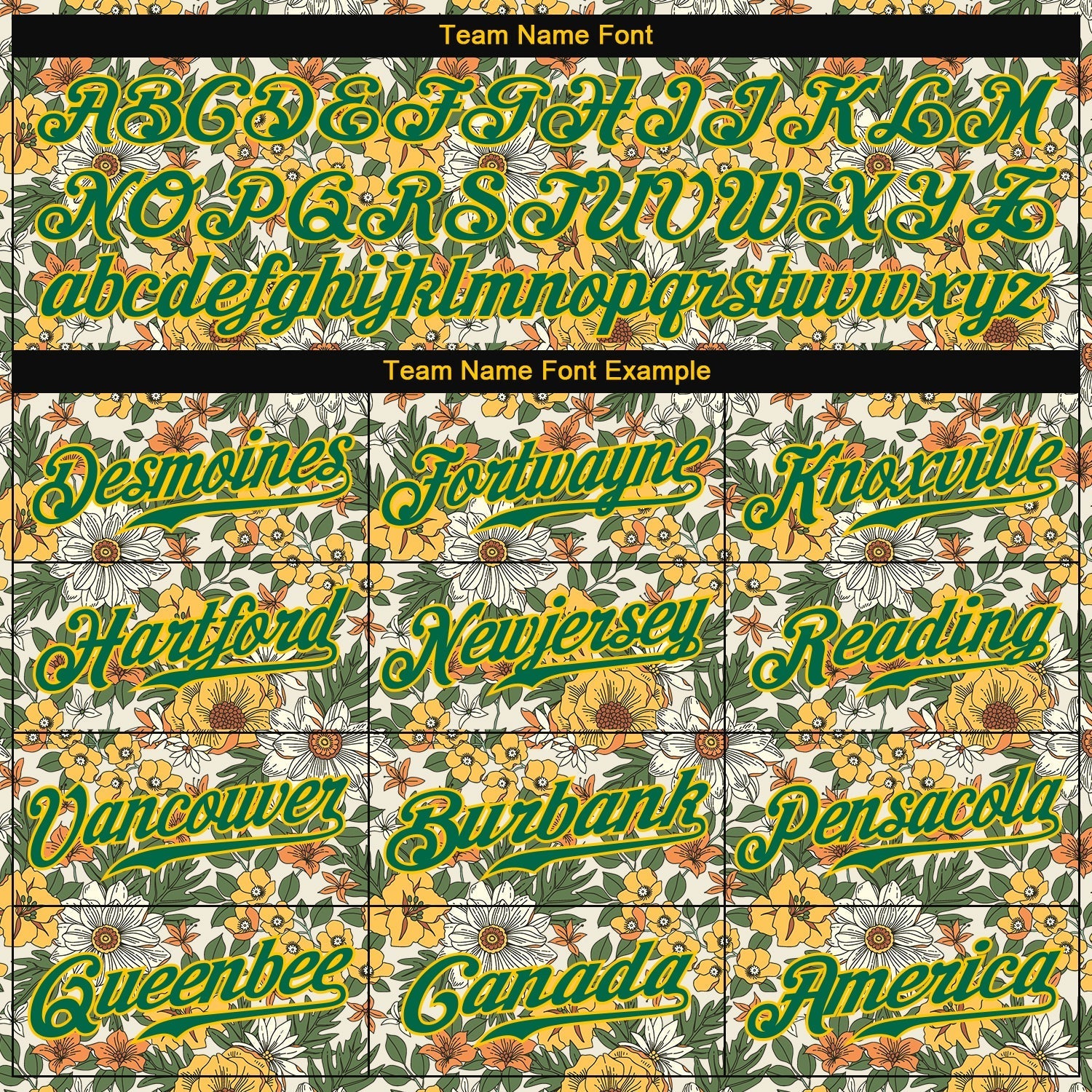 Custom White Kelly Green-Gold 3D Pattern Design Flowers Authentic Baseball Jersey baseball jersey product view 4