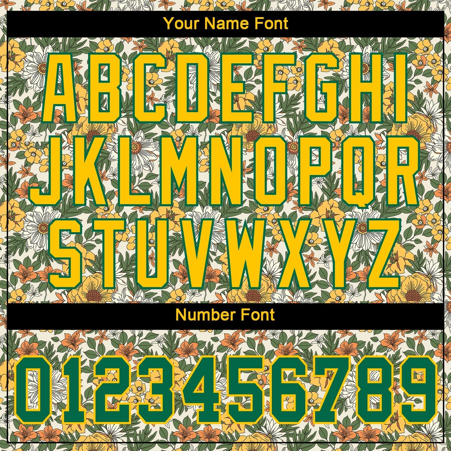 Custom White Kelly Green-Gold 3D Pattern Design Flowers Authentic Baseball Jersey baseball jersey product view 5