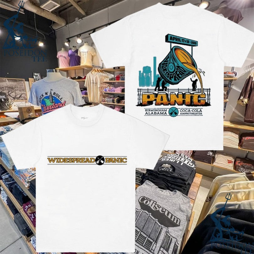 Widespread Panic In Birmingham Al On Apr 17-18 2026 Tour T-shirt Unisex T-shirt, Sweatshirt, Hoodie, Long Sleeve Tee - T-Shirt, Sweatshirt, Hoodie