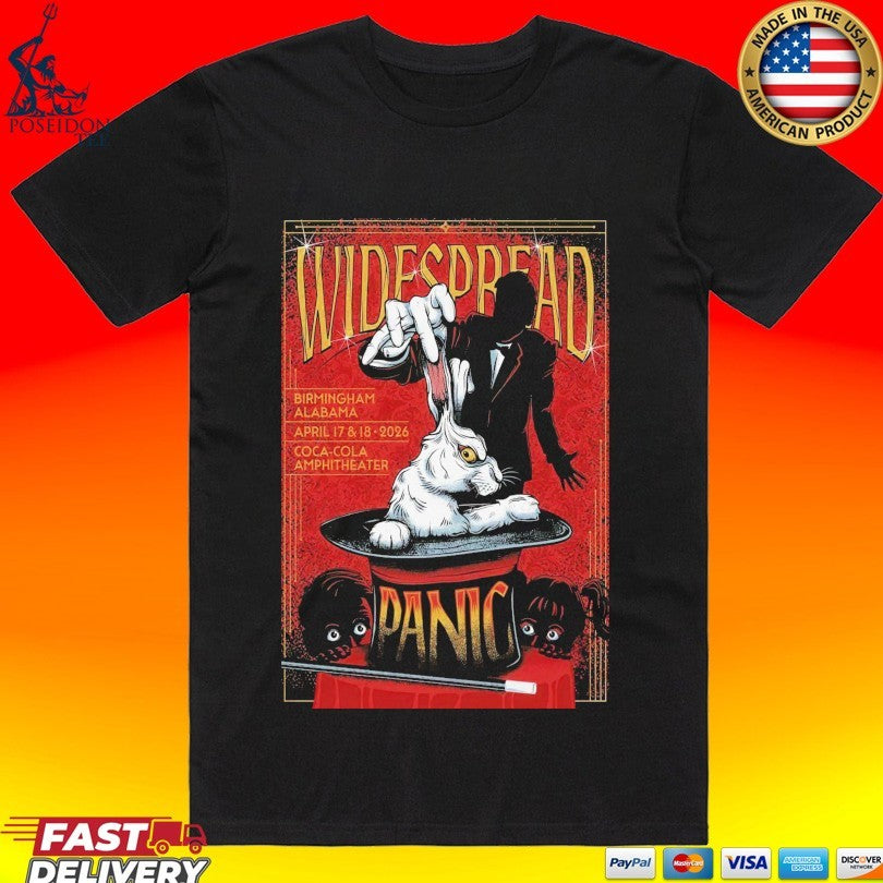 Widespread Panic In Birmingham Al On April 17-18 2026 Tour T-shirt Unisex T-shirt, Sweatshirt, Hoodie, Long Sleeve Tee - T-Shirt, Sweatshirt, Hoodie
