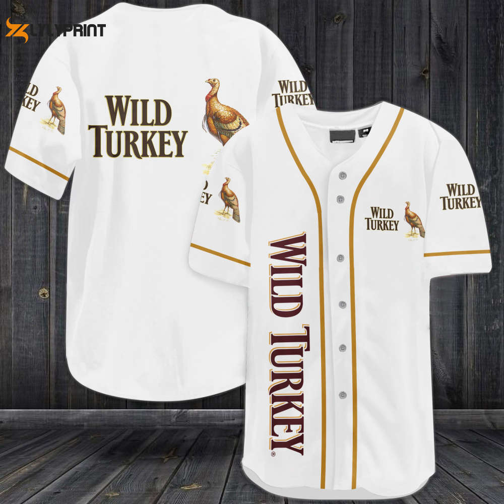 Wild Turkey Baseball Jersey - lylyprint.com baseball jersey product view 1