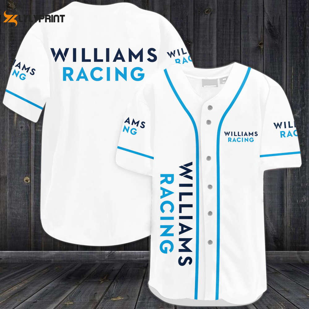 Williams Racing Baseball Jersey - Unisex Gift for Racing Enthusiasts - lylyprint.com baseball jersey product view 1
