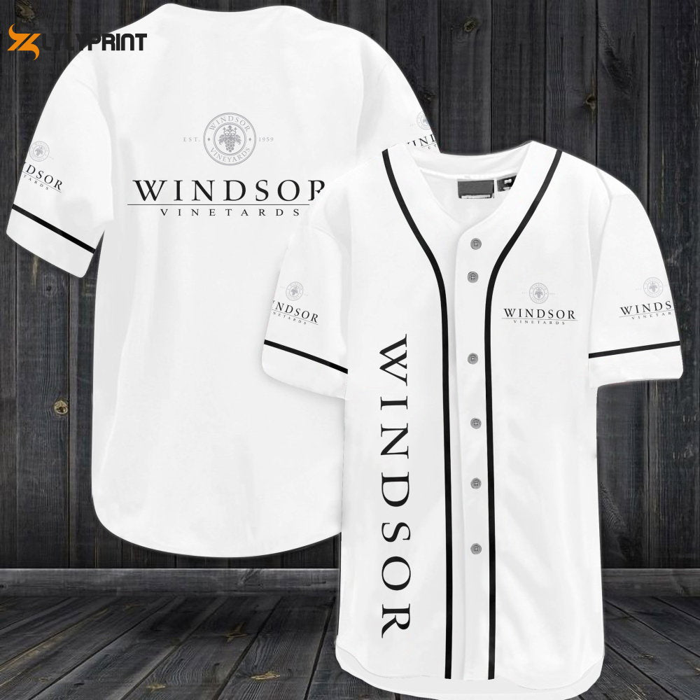 Windsor Vineyards Baseball Jersey - Gift for Men Women - lylyprint.com baseball jersey product view 1