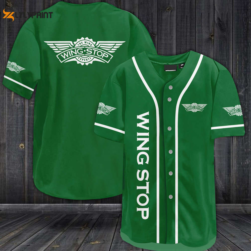 Wingstop Restaurants Baseball Jersey - lylyprint.com baseball jersey product view 1