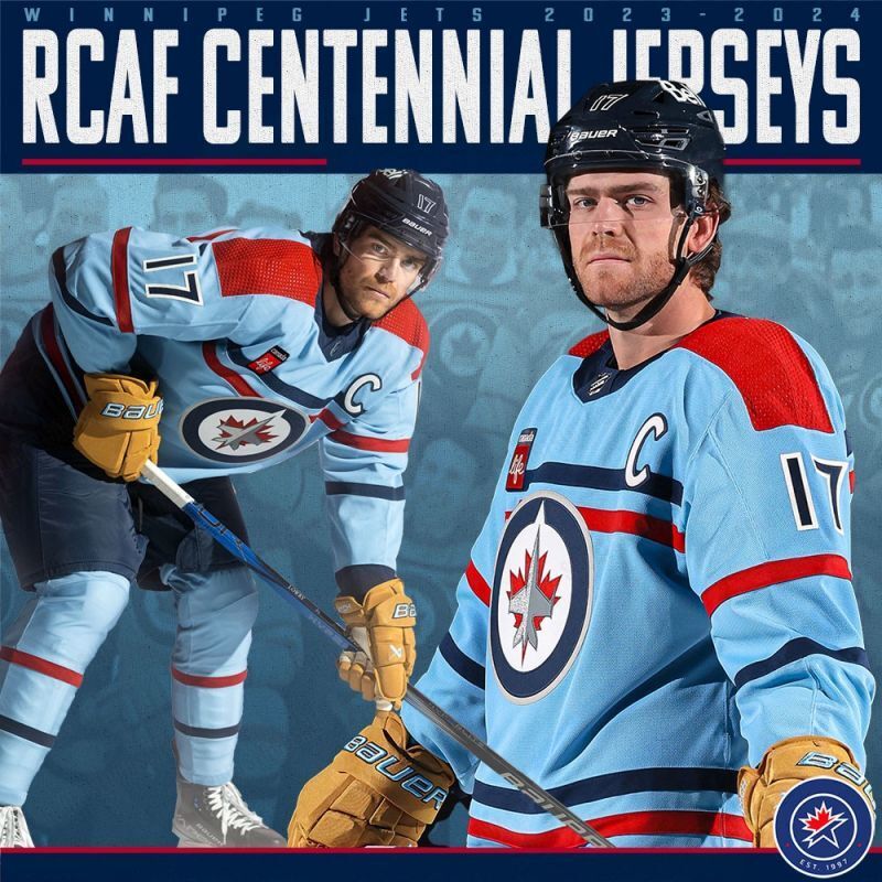 winnipeg jets to honour rcaf centennial with special uniform for three games in ’23-24 (2)_conew1 hockey jersey product view 1