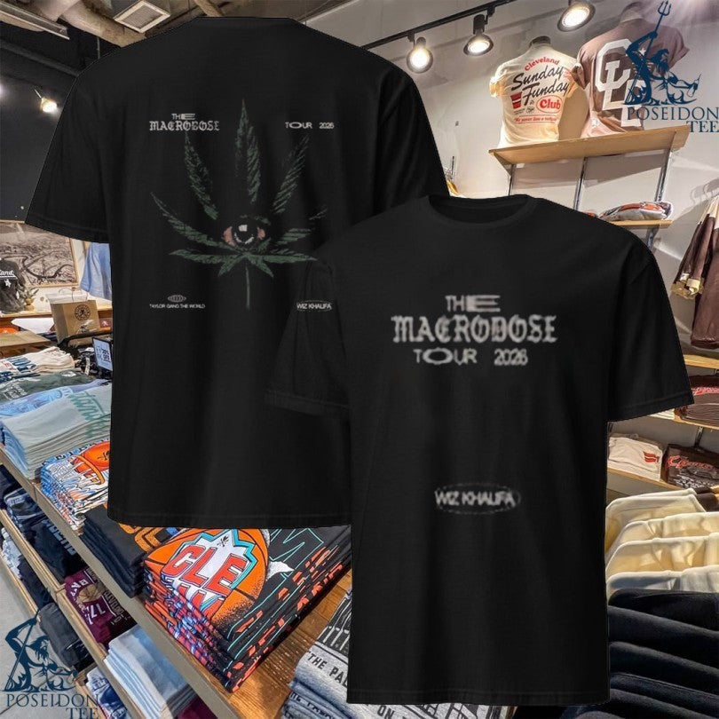 Wiz Khalifa Macrodose Seeing Eye Leaf T-shirt Unisex T-shirt, Sweatshirt, Hoodie, Long Sleeve Tee - T-Shirt, Sweatshirt, Hoodie