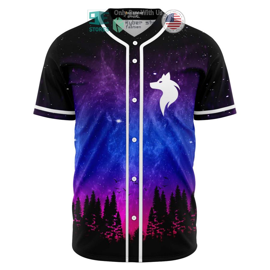 BEST Wolfkill moon galaxy Baseball Jersey baseball jersey product view 1