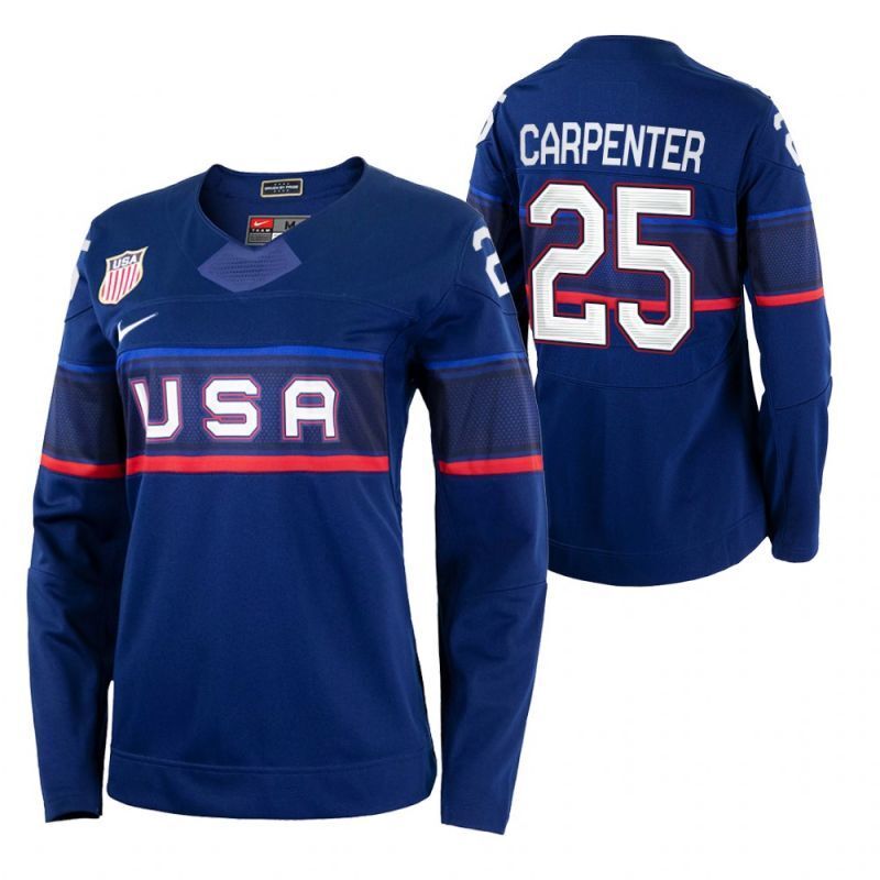 women 2022 beijing winter olympic #25 alex-carpenter-usa navy-away-jersey Hockey Jersey hockey jersey product view 1