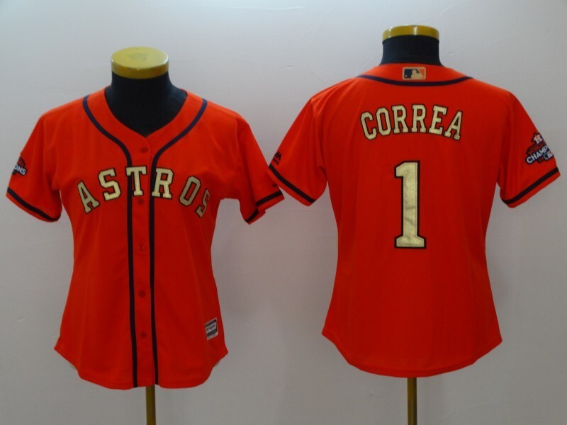 women Houston Astros #1 Carlos Correa Style 2 Baseball Jersey baseball jersey product view 1