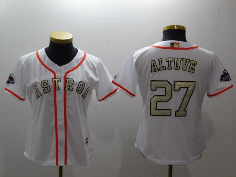 women Houston Astros #27 Jose Altuve Style 4 Baseball Jersey baseball jersey product view 1