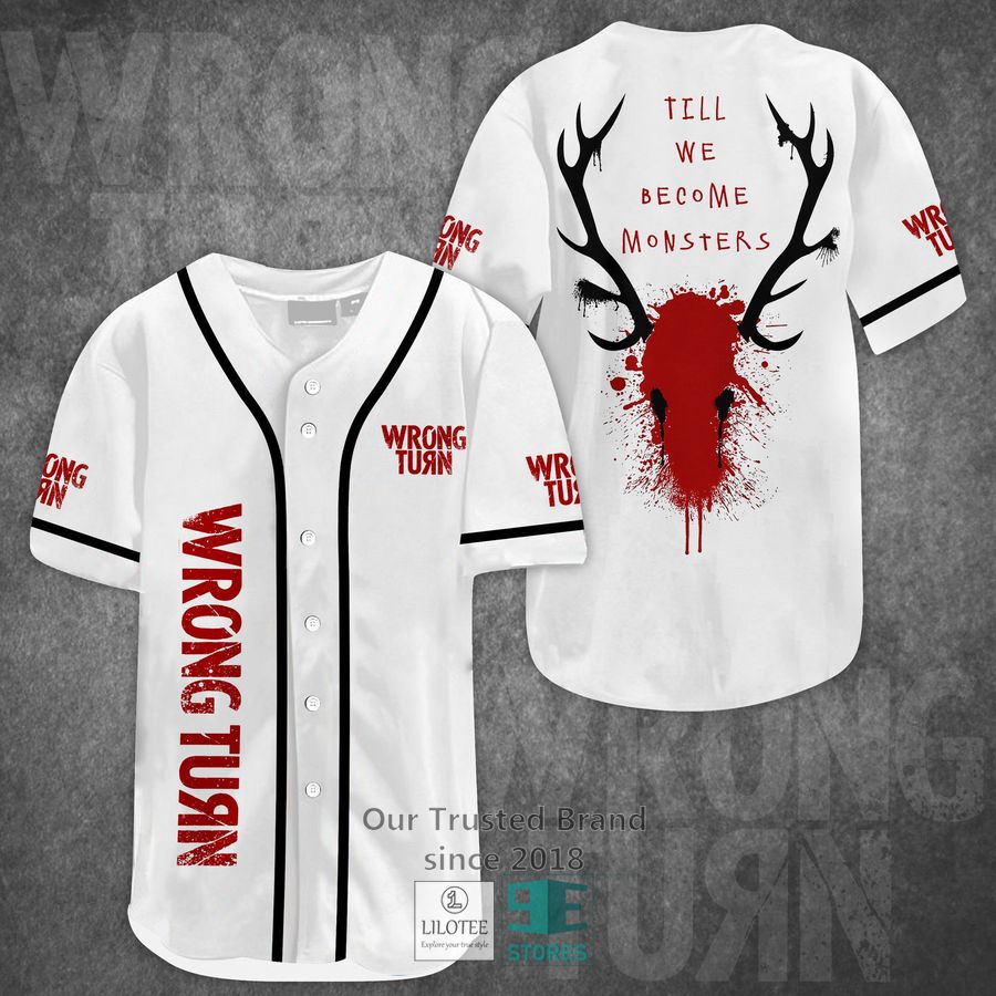 Wrong Turn Till we become monster Horror Movie Baseball Jersey baseball jersey product view 1