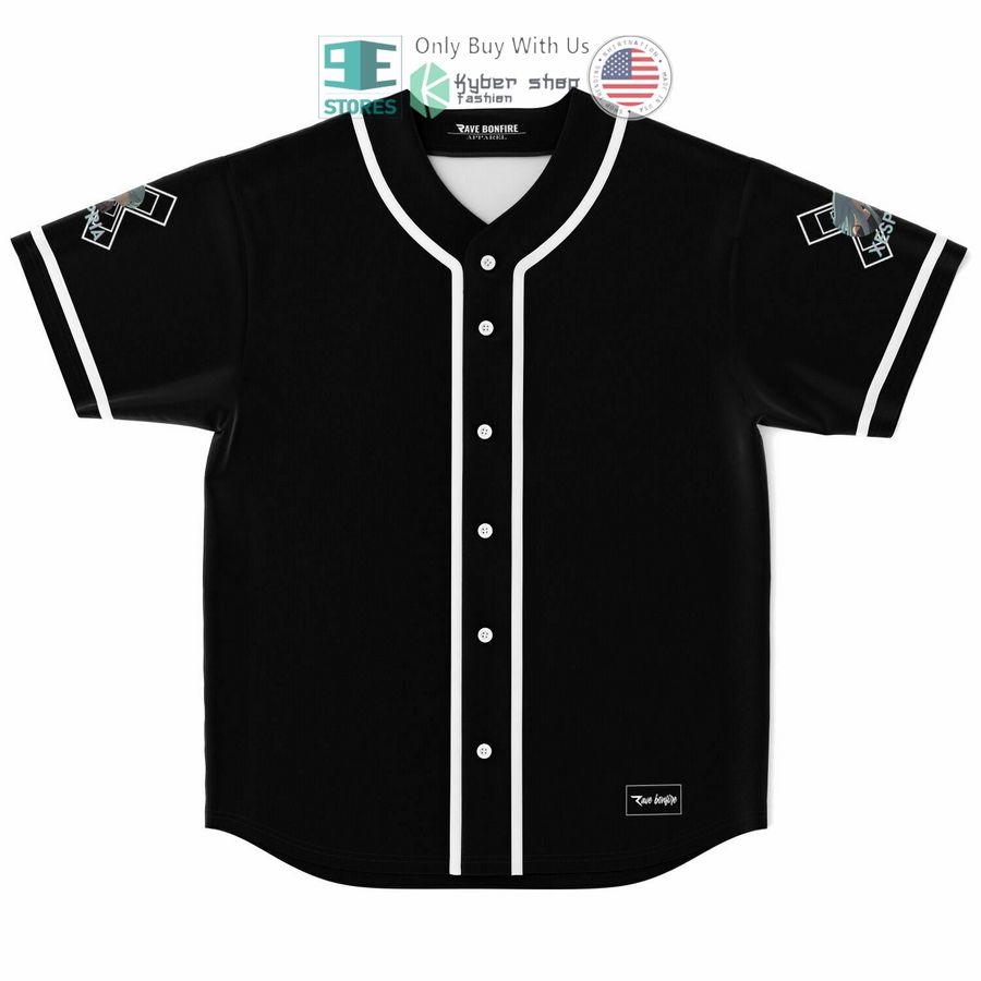 BEST Xespria black Baseball Jersey baseball jersey product view 1