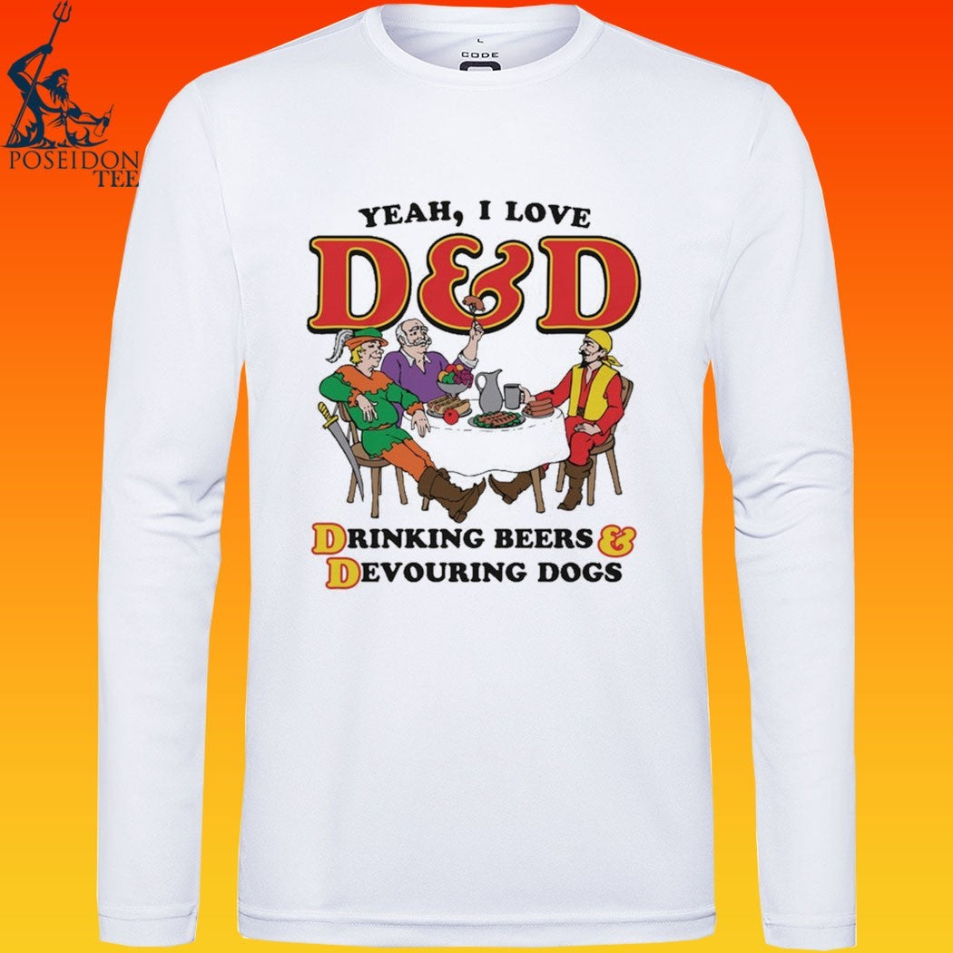Yeah I Love D And Drinking Beers Devouring Dogs - Adult & Kids T-Shirts, Sweatshirts & Hoodies apparel design preview 4