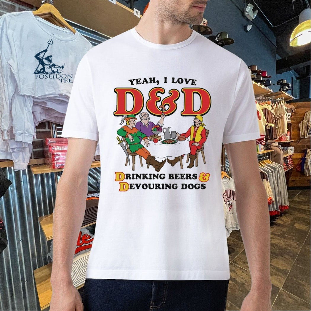 Yeah I Love D And Drinking Beers Devouring Dogs - Adult & Kids T-Shirts, Sweatshirts & Hoodies apparel design preview 5