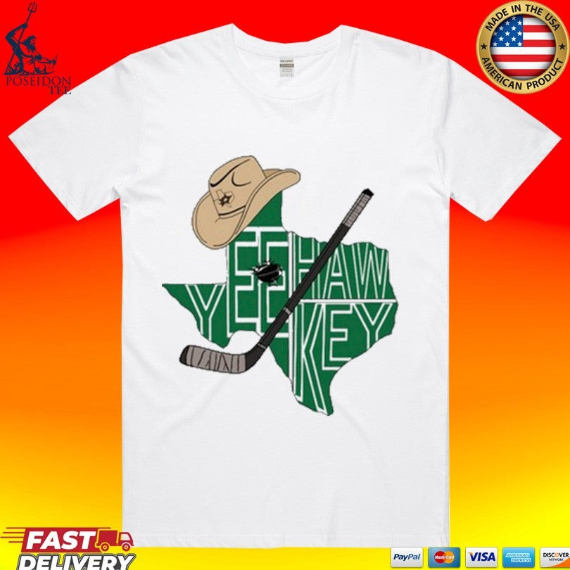 Yee Hawkey Texas Hockey Tees By You T-shirt Unisex T-shirt, Sweatshirt, Hoodie, Long Sleeve Tee - T-Shirt, Sweatshirt, Hoodie