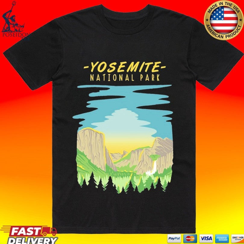 Yosemite National Park Masterpiece T-shirt Unisex T-shirt, Sweatshirt, Hoodie, Long Sleeve Tee - T-Shirt, Sweatshirt, Hoodie