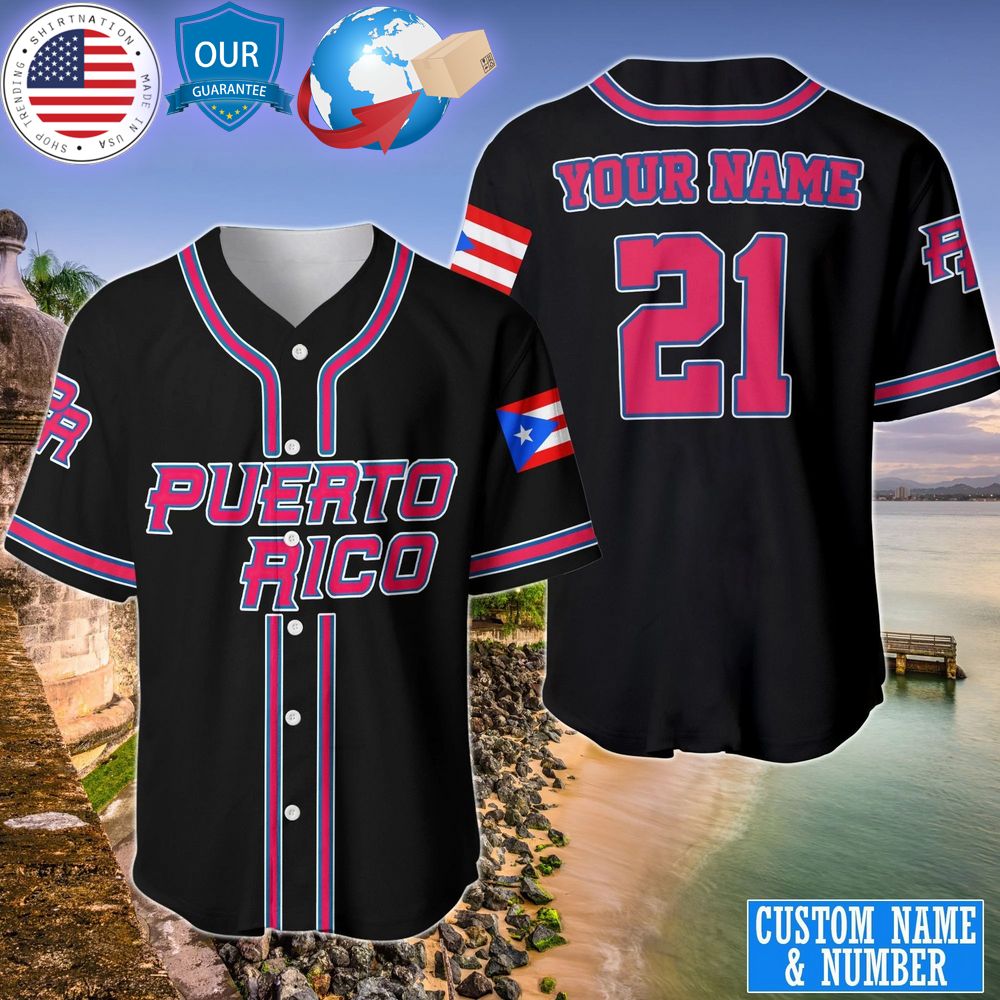 HOT Puerto Rico Custom Baseball Jersey baseball jersey product view 1