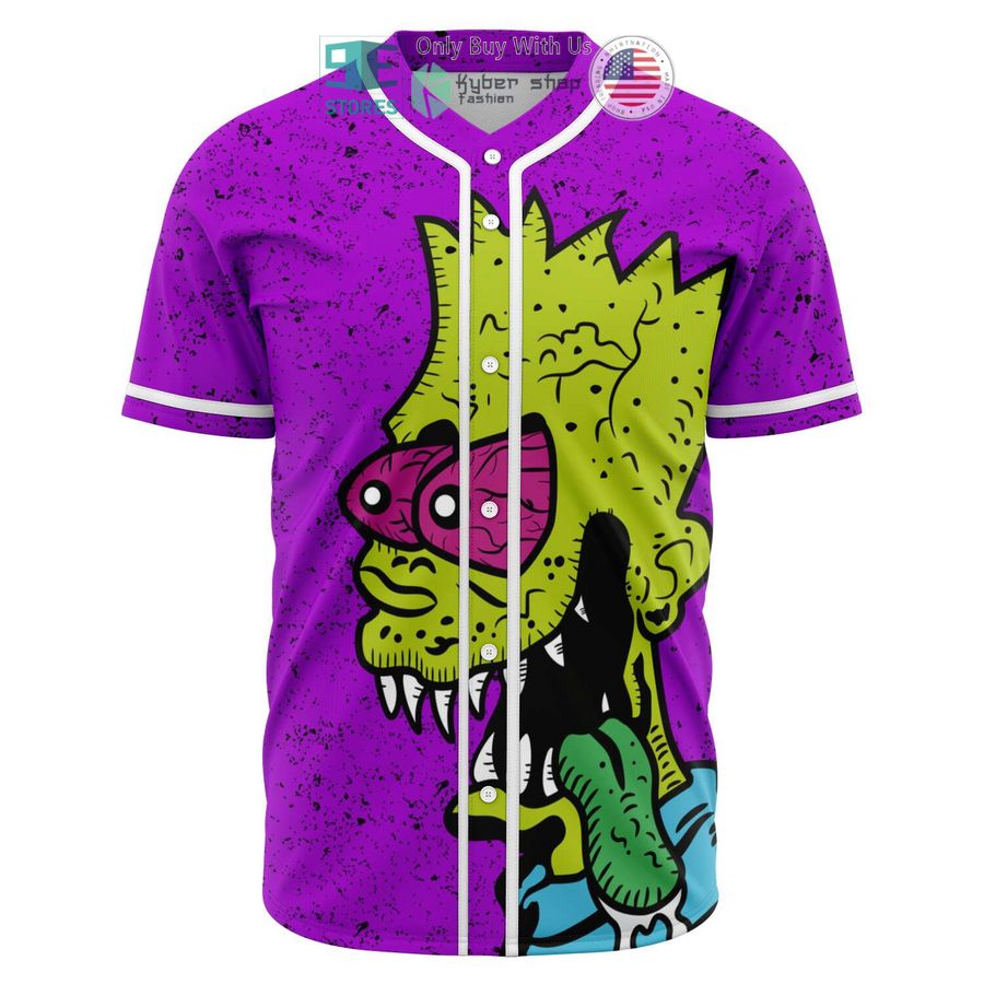 BEST Zombie Bart Simpson HeatBang Or Gifo Baseball Jersey baseball jersey product view 1